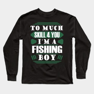 Fishing Boys Hobby Men Fishing Hooks Long Sleeve T-Shirt